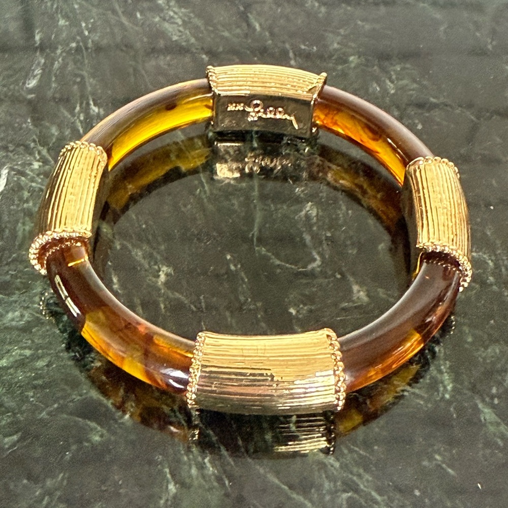 Lilly Pulitzer Gold and Tortoise Bangle Bracelet